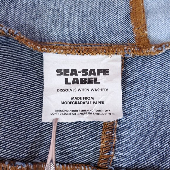 Lucy & Yak Womens Size 4 Layla Denim Dress in Paige Patchwork Blue Cotton Rare - Picture 12 of 16